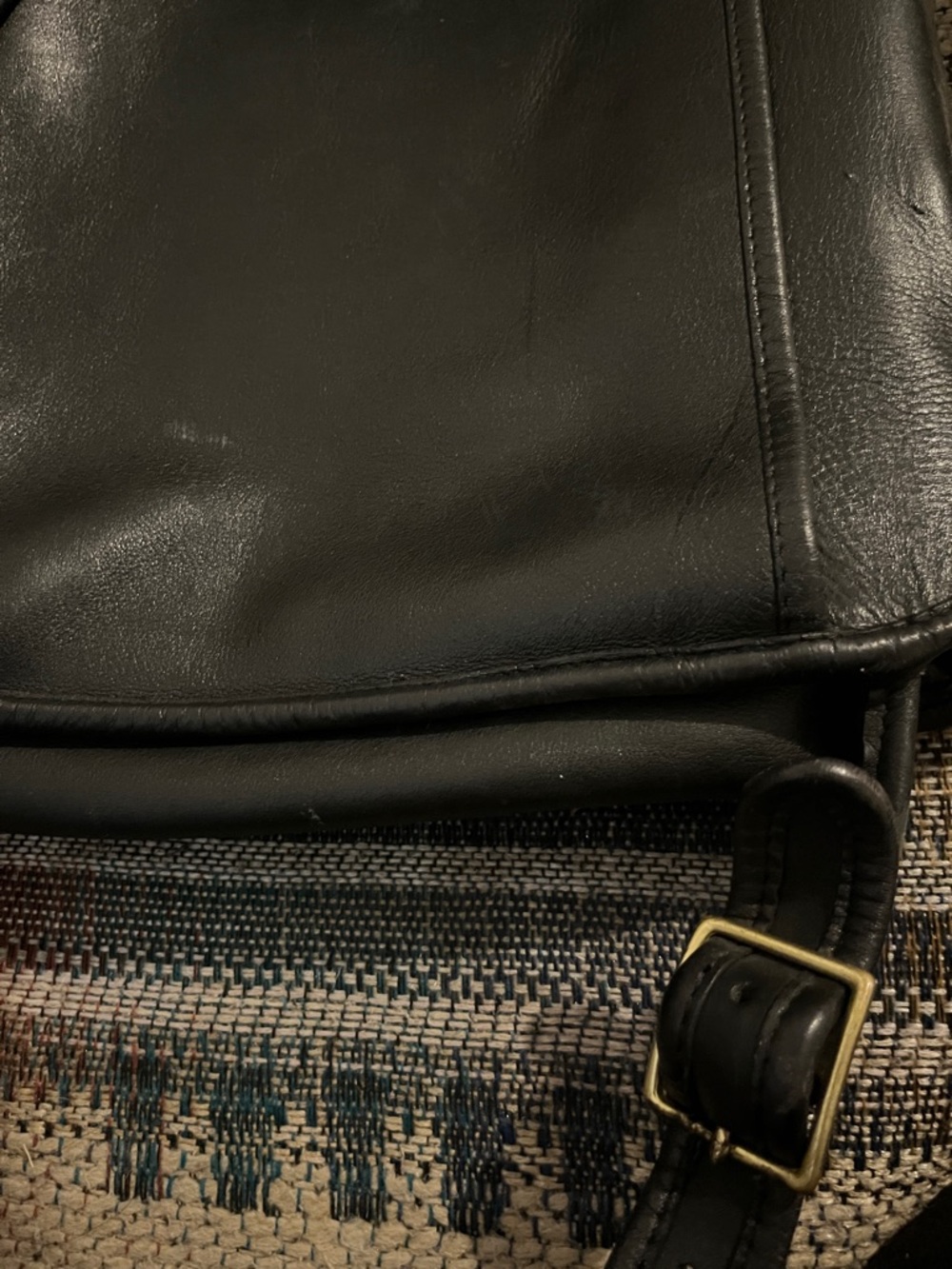 Coach Black Leather Laptop Briefcase with Gold Turnlock PREOWNED - Picture 6 of 15